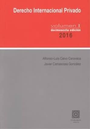 Derecho Internacional Privado, vol I