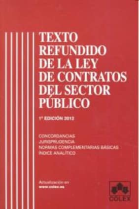 TEXTO REFUND.LEY DE CONTRATOS SECTOR PUBLICO