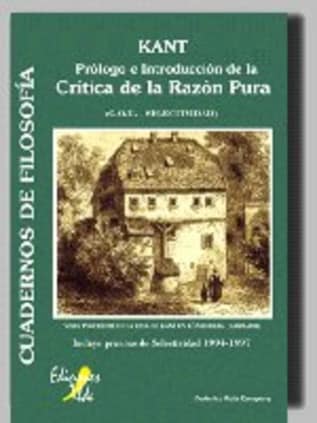 Kant: Prólogo en introducción de la Crítica de la Razón Pura