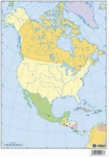 Mapa América del Norte político