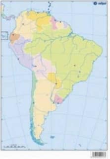 Mapa América del Sur político