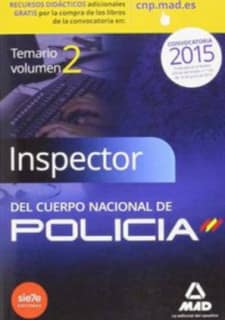 Inspectores del Cuerpo Nacional de Policía. Temario Volumen II Ciencias Jurídicas.