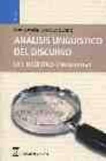 Análisis lingüístico del discurso. Lingüística enunciativa.