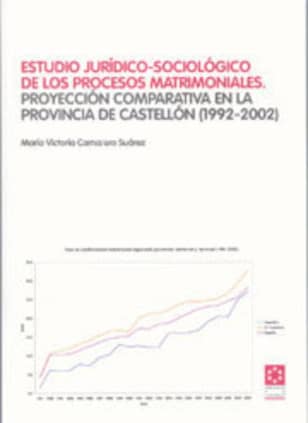 Estudio jurídico-sociológico de los procesos matrimoniales : proyección comparativa en la provincia de Castellón : (1992-2002)