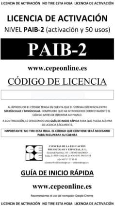PAIB 2. Licencia On Line