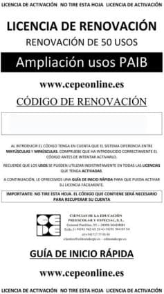 PAIB 1, 2 y 3. Renovación de 50 USOS