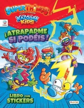 Libro de Stickers Superthings Kazoom Kids - España - ¡Atrapadme si podéis!