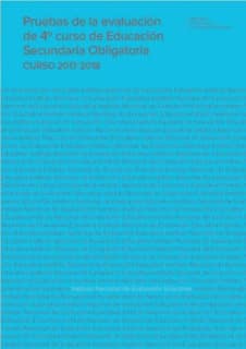 Pruebas de la evaluación de 4º curso de educación secundaria obligatoria. Curso 2017-2018