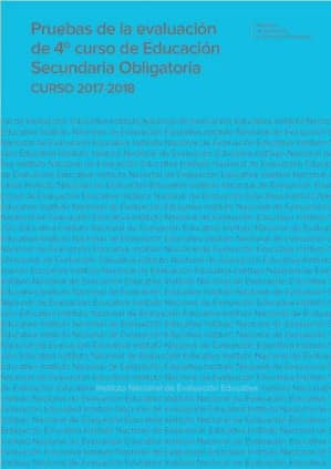 Pruebas de la evaluación de 4º curso de educación secundaria obligatoria. Curso 2017-2018