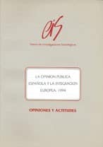 La opinión pública Española y la integración europea