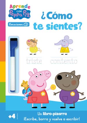 Peppa Pig. Primeros aprendizajes - Aprende con Peppa. ¿Cómo te sientes? (Libro-pizarra)