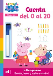 Peppa Pig. Primeros aprendizajes - Aprendo con Peppa Pig. Cuenta del 0 al 20 (Libro-pizarra)