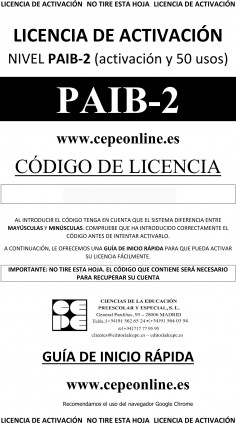 PAIB 2. Licencia On Line