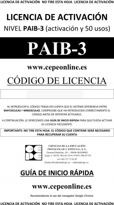 PAIB 3. Licencia On Line