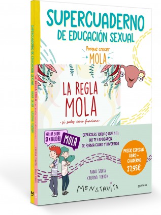 Pack Aprende con Menstruita (La regla mola + Supercuaderno de educación sexual)