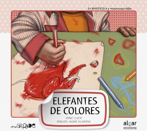 LETRA GRANDE MANUS 6 ELEFANTE DE COLORES