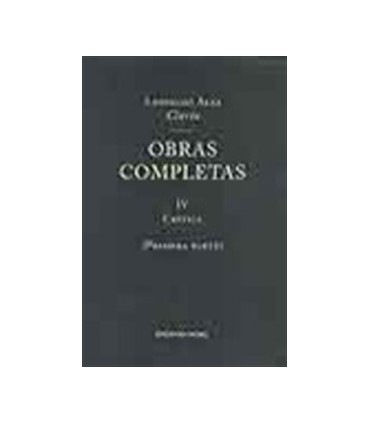 OBRAS C. CLARIN TOMO 4 (1ª PARTE) CRITICA