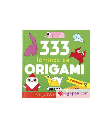 333 Láminas de origami verde