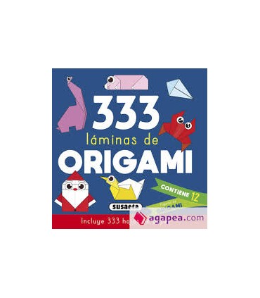 333 Láminas de origami azul