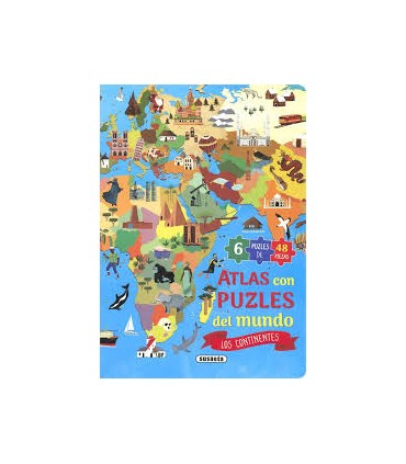 Atlas puzle del mundo los continentes