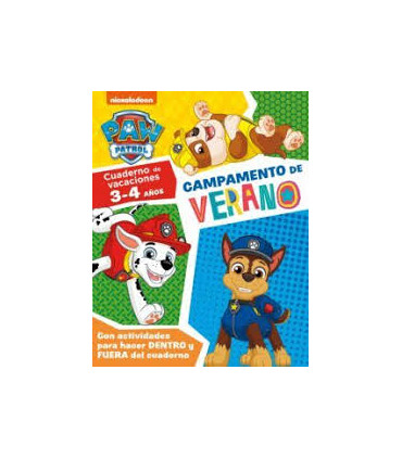 Paw Patrol | Patrulla Canina. Cuaderno de vacaciones . - Campamento de verano (3-4 años)