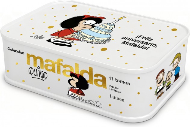 Colección Mafalda: 11 tomos en una caja de lata (edición ¡Feliz aniversario, Mafalda!)