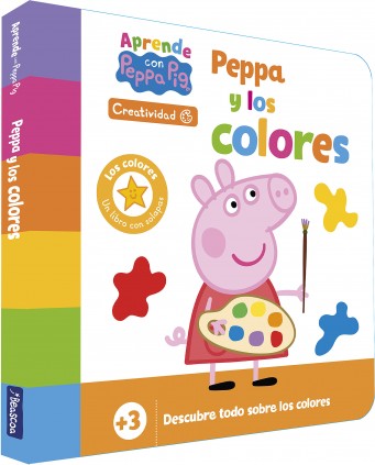Peppa Pig. Libro de cartón - Aprende Creatividad con Peppa Pig. Peppa y los colores (+3 años)