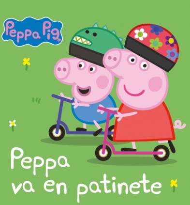 PEPPA PIG CARTON. PEPPA VA EN PATINETE