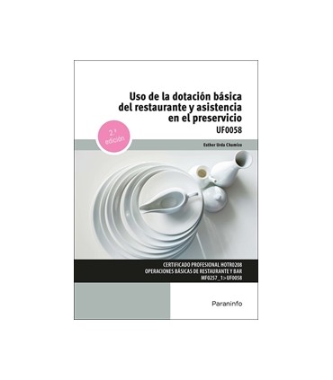 Uso de la dotación básica del restaurante y asistencia en el preservicio