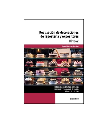 Realización de decoraciones de repostería y expositores