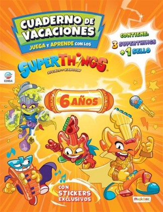 Cuaderno de Vacaciones juega y aprende Superthings Guardians of Kazoom para 6 años