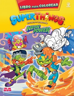Libro para colorear Superthings Neon Power - España