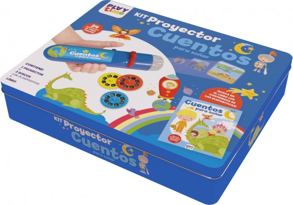 KIT PROYECTOR CUENTOS CAJA METALICA