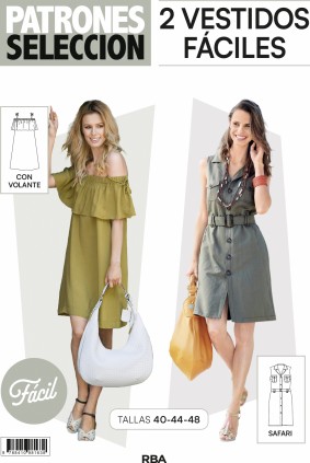 Patrones selección 1. Patrón de costura 2 Vestidos fáciles