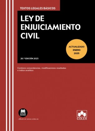 LEY DE ENJUICIAMIENTO CIVIL 01/25 - 26ED