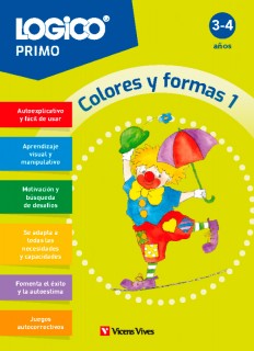 Logico Primo. Colores y formas 1. (3-4 años) (16 fichas)