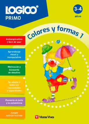 Logico Primo. Colores y formas 1. (3-4 años) (16 fichas)
