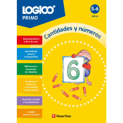 Logico Primo. Cantidades y números (5-6 años) 16 fichas