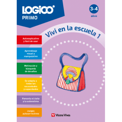 Logico Primo. Vivi en la escuela 1 (3-4 años) 16 fichas