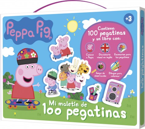 MALETIN 100 PEGATINAS PEPPA PIG