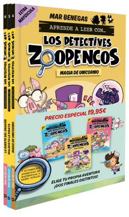 Pack Aprender a leer con... ¡Los Detectives Zoopencos! 4, 5 y 6: En letra MAYÚSC