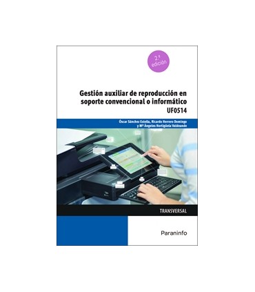 Gestión auxiliar de reproducción en soporte convencional o informático