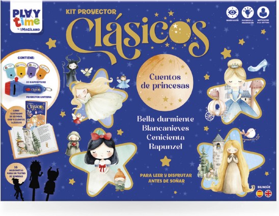 KIT PROYECTOR CLASICOS - CUENTOS DE PRINCESAS