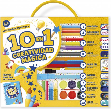 PACK 10 EN 1 CREATIVIDAD MAGICA 3 A 6 AÑOS