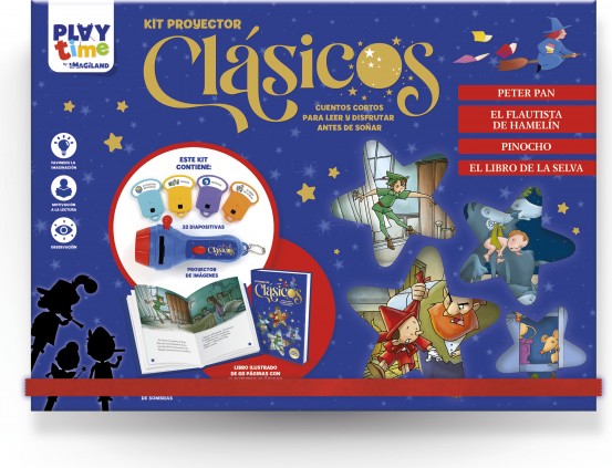 KIT PROYECTOR CUENTOS CLASICOS 2 - CAJA CON PROYECTOR