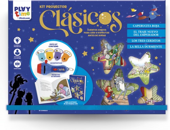 KIT PROYECTOR CUENTOS CLASICOS 1 - CAJA CON PROYECTOR