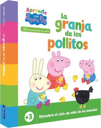 Peppa Pig. Libro de cartón - Aprende Conocimiento del medio con Peppa Pig. La granja de los pollitos (+3 años)