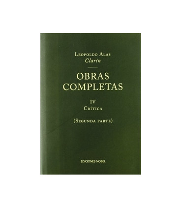 OBRAS C. CLARIN TOMO 4 (2ª PARTE) CRITICA