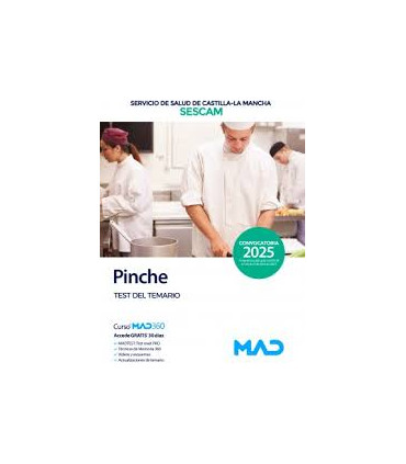 Pinche del Servicio de Salud de Castilla-La Mancha (SESCAM).Test del temario
