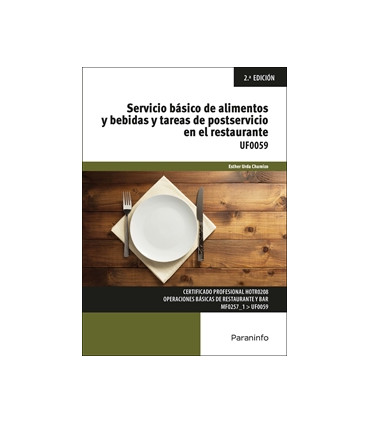 Servicio básico de alimentos y bebidas y tareas de postservicio en el restaurante
